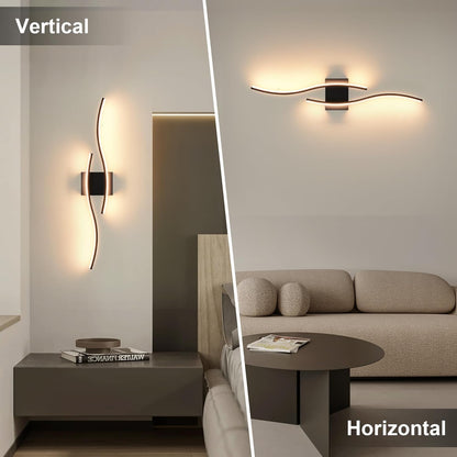 KARTOOSH Battery Operated Wall Sconces Set of Two with Remote Control, Dimmable/3 Colors/Night-Light/Timer/Memory, Gold Modern Wireless LED Sconce for Living Room, Hallway, Bedroom, 27.5 Inch (2 Pack)