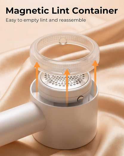 Fabric Shaver, Lint Remover Rechargeable, Electric Portable Sweater Defuzzer with 3 Speeds, 6 Leaf Blades, Digital LED Display to Remove Pilling for Clothes, Furniture, Sweater, Couch, Blanket