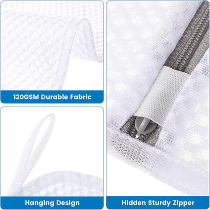 Dntorx 2 Pack XX-Large Mesh Laundry Bags for Delicates, 24 x 32 Inches Reusable Laundry Bag Durable Wash Bags for Washing Machine for College, Family, Travel, Storage