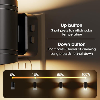 Briignite Motion Sensor Night Light,2 Pack Motion Activated Plug in Night Lights, 0-100LM Dimmable Soft White 3000K, Motion Sensor Light Indoor for Bathroom Hallway Bedroom Stairway Kid Elderly Pet