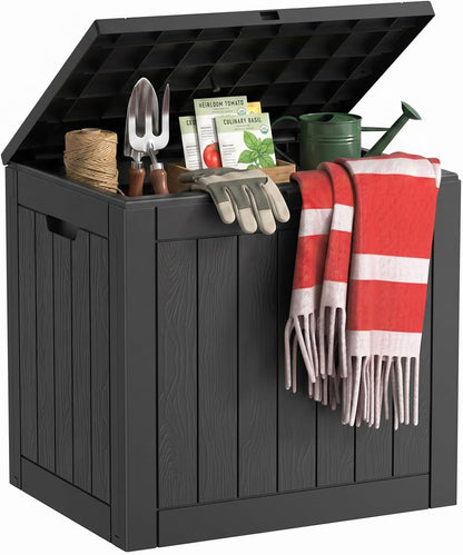 50Gal Outdoor Storage Box Anti-Theft Delivery Box Lockable Deck Box | Heavy-duty UV & weatherproof resin for secure parcel drop, patio cushion storage, garden tools & porch package organization