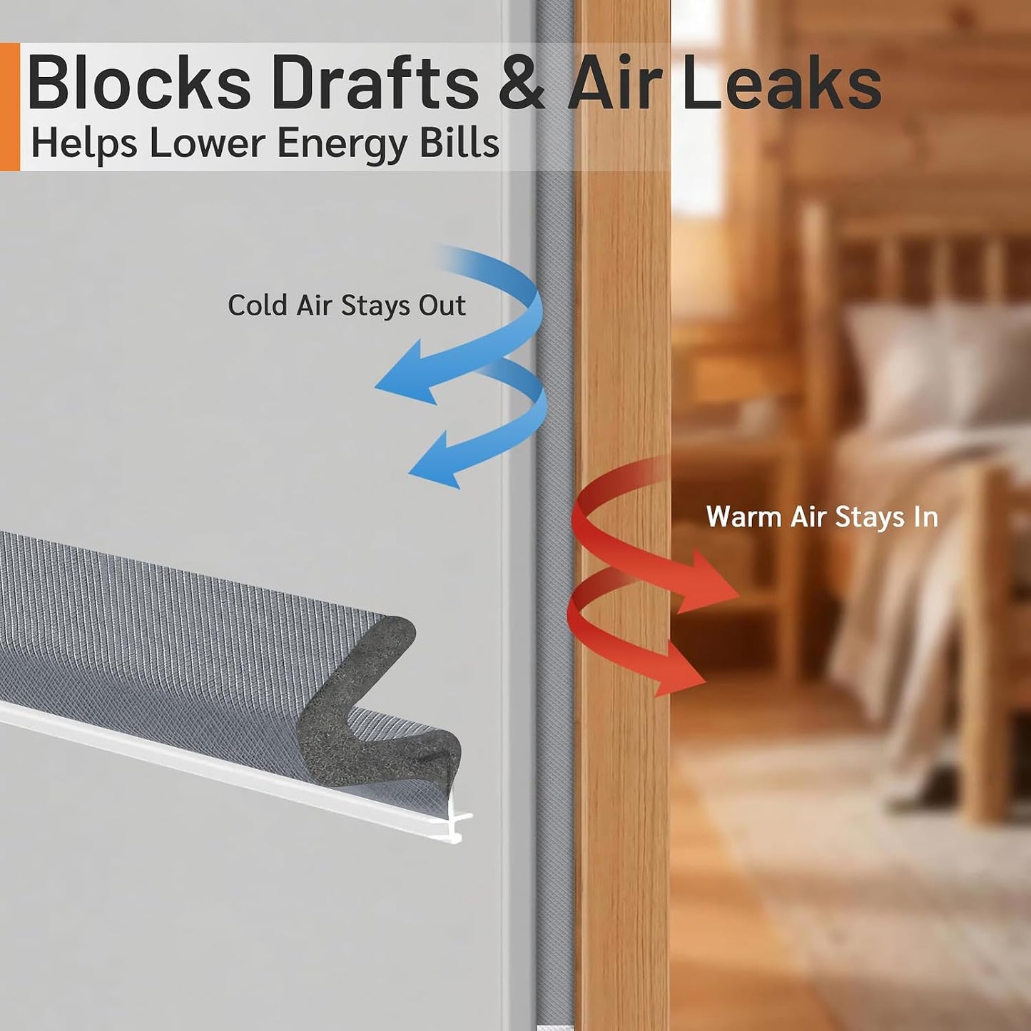Litaibai 40 ft Kerf Weather Stripping Door Seal for Exterior Doors, White | Press-in kerf seal for grooved door frames is not self-adhesive, replaces worn seals, and helps reduce drafts and energy loss