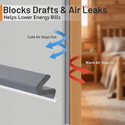 Litaibai 40 ft Kerf Weather Stripping Door Seal for Exterior Doors, White | Press-in kerf seal for grooved door frames is not self-adhesive, replaces worn seals, and helps reduce drafts and energy loss