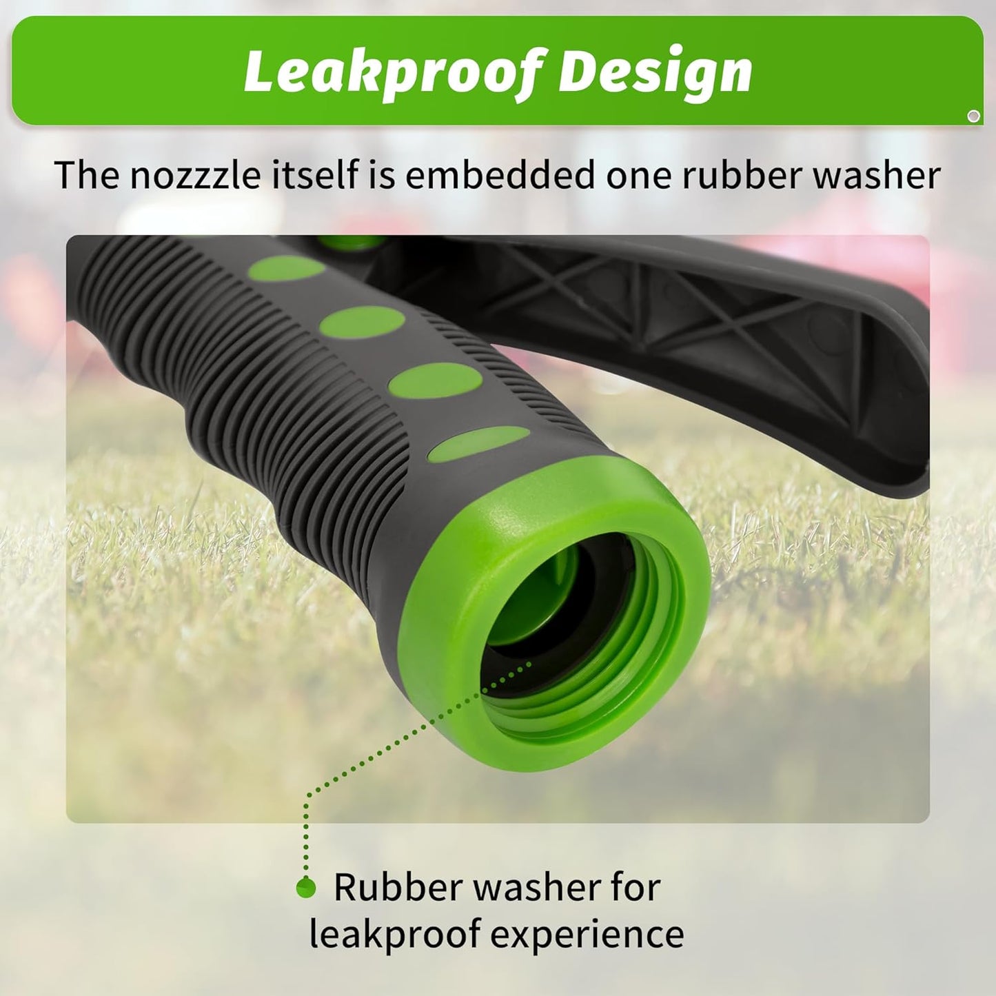 AUTOMAN Garden Hose Nozzle - 2 Pack, 100% Metal High Pressure Spray Nozzle, Labor-Saving Design, Heavy Duty for Garden Watering, Car Washing, Window Cleaning, Pets Bathing