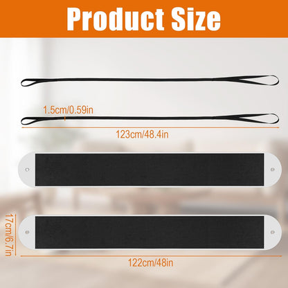 2 Pcs Heavy Duty Furniture Sliders with Pull Straps, Large Appliance Moving Mats for Carpet and Hardwood Floor, Pull Furniture Slides,Moving Furniture Gliders 48 Inch Long Furniture Movers