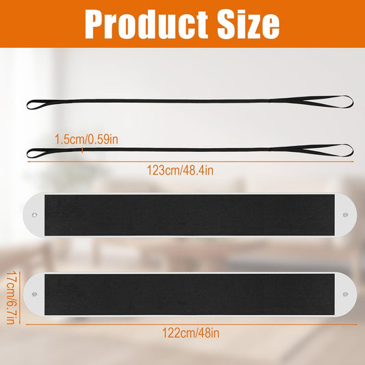 2 Pcs Heavy Duty Furniture Sliders with Pull Straps, Large Appliance Moving Mats for Carpet and Hardwood Floor, Pull Furniture Slides,Moving Furniture Gliders 48 Inch Long Furniture Movers
