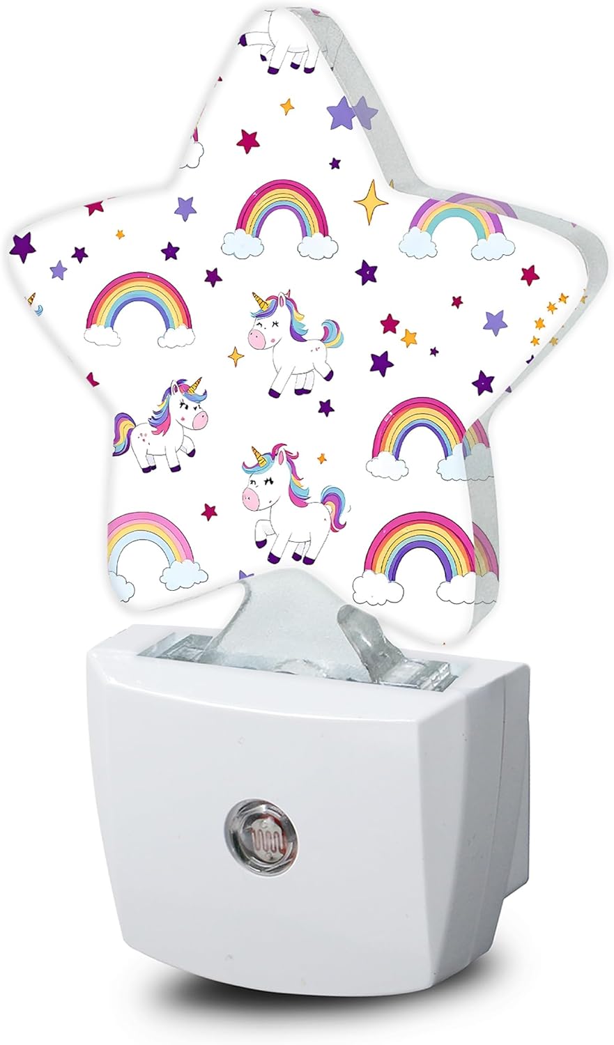 Lavender Butterfly Nightlight,Summer Flowers Star Night Lights Plug into Wall Decorations for Bedroom Bathroom,Dusk to Dawn Sensor Kitchen Hallway Stairs Energy Efficient Desk Lamp