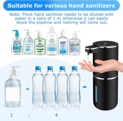 2 Pack Automatic Soap Dispensers,12.8oz/380ml USB Touchless Automatic Foaming Soap Dispenser,Rechargeabled Wall Mounted Smart Soap Dispenser for Bathroom Kitchen Dish Soap