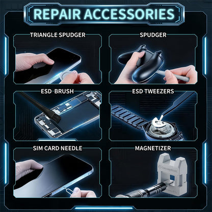 SHOWPIN Precision Computer Screwdriver Kit: 122PCS Laptop Screwdriver Sets | 101 Magnetic Drill Bits, Computer Accessories, Electronics Tool Kit Compatible for Tablet, PC, iPhone, PS4 Repair