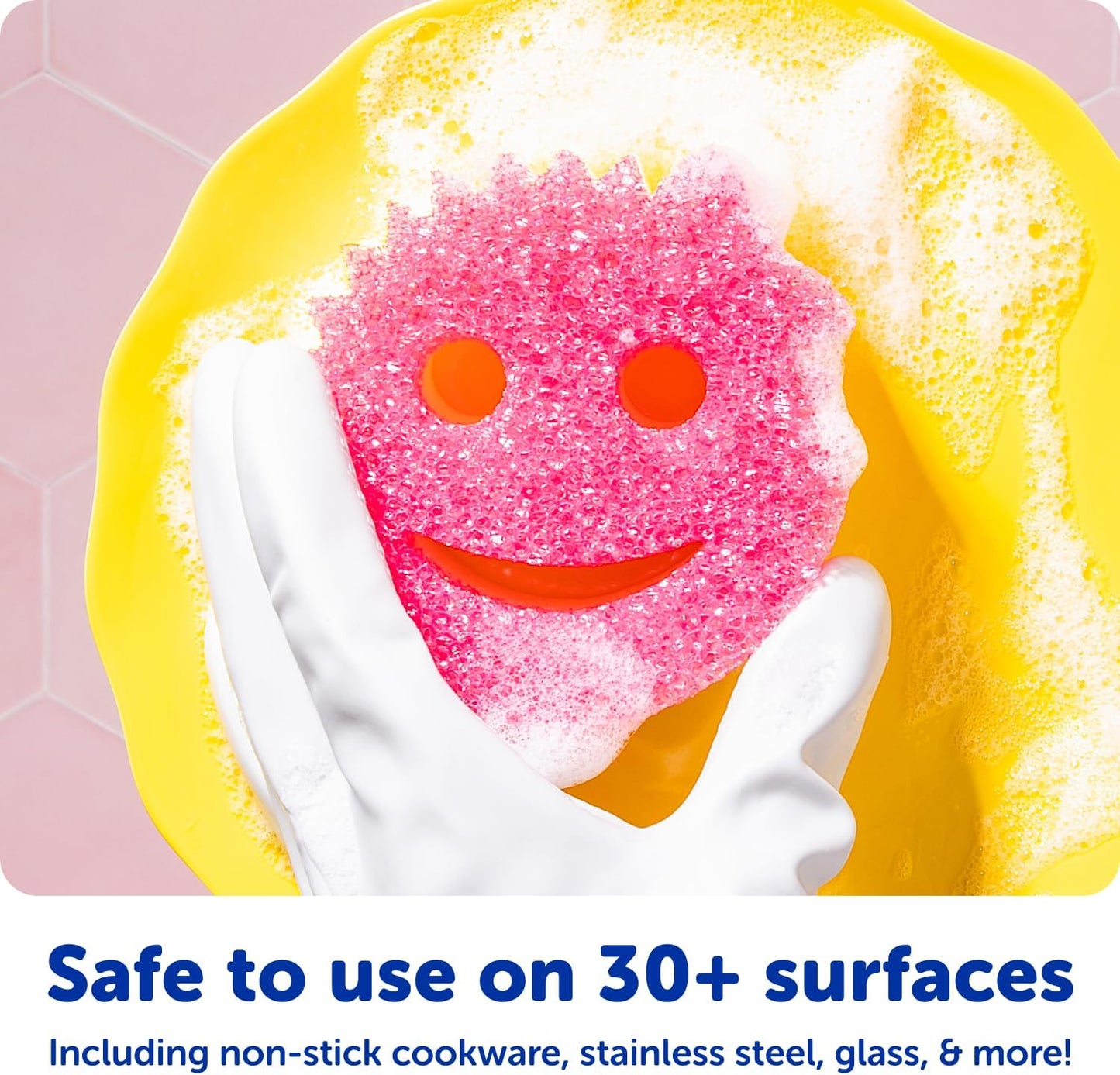Scrub Mommy Kitchen Sponges (6) + Daddy Caddy Sponge Holder - Scratch-Free Cleaning Sponges for Dishes & Dish Scrub for Multipurpose Cleaning - BPA Free Polymer Foam - Stain & Odor Resistant (7 Count)
