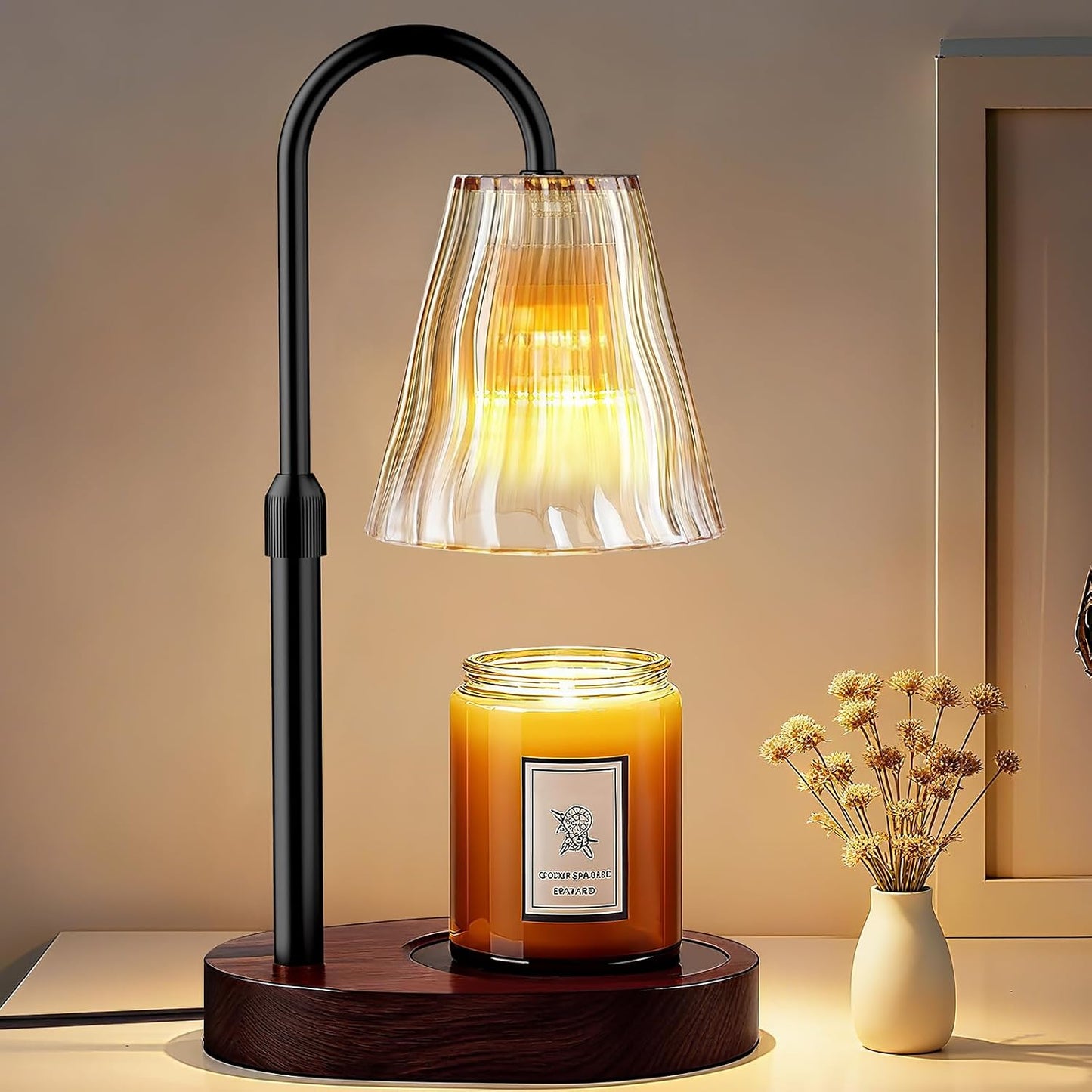 Candle Warmer Lamp with Timer Dimmer, Birthday Gifts for Women Mom Friend Sister, House Warming Gifts New Home Decor, Office Apartment Dorm Room Wax Melt Warmer for Jar Candles with 2 Bulbs