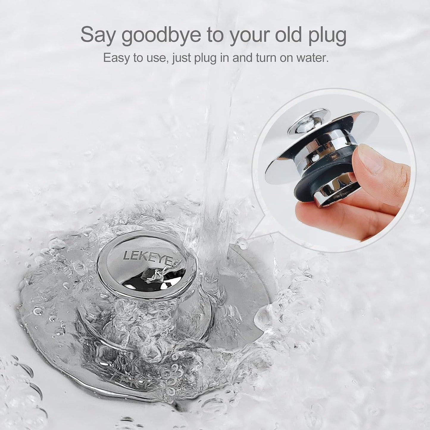 LEKEYE Drain Hair Catcher/Bathtub Drain Cover/Drain Protector for Pop-Up & Regular Drains(Patented Product)