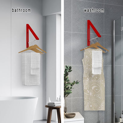 Drying Rack Wall Mounted Clothes Hanger Folding Wall Coat Racks Aluminum Home Storage Organiser Space Savers