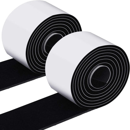 Shappy 2 Packs 120 x 2 x 0.12 Inch Felt Strips with Adhesive Backing Felt Tape Roll Non Slip Self Adhesive Cuttable Furniture Pads for Protecting Hardwood Floors, Chairs, Wall(Dark Brown)