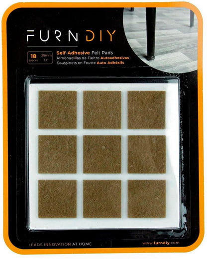 Furndiy Felt Furniture Pads for Hardwood Floors, Self-Adhesive Felt Pad for Chairs & Seat Legs, Easy Slide, Anti Scratch, Noise Stopper, Bumper & Buffer, Floor Protection - Based in USA - 0.8'' Black