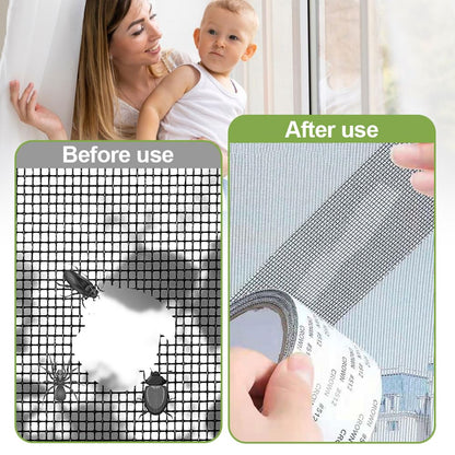 Screen Repair Tape,2in X 6.56 FT Window Screen Door Repair Kit,Screen Tape Mesh Repair,Strong Adhesive Fiberglass Mesh Patch Tape (Gray-1PC)