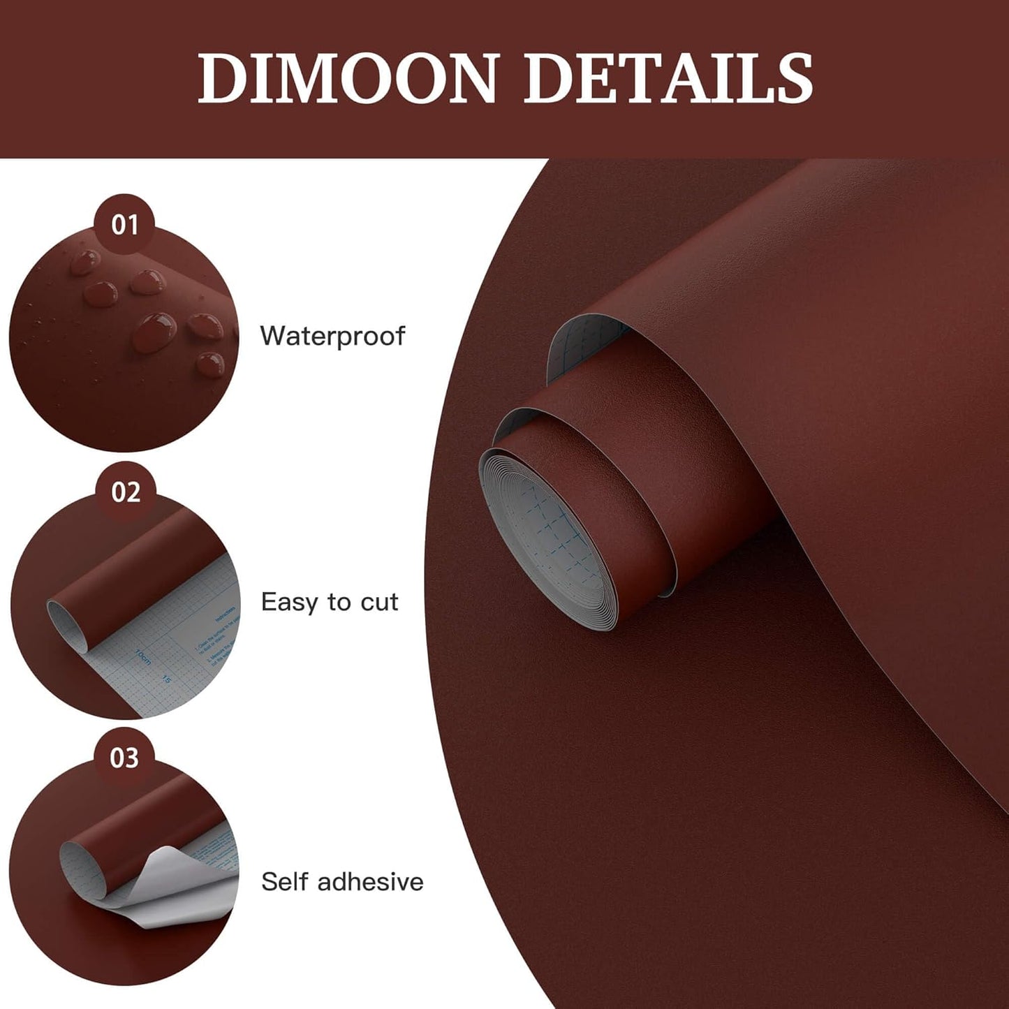 Dimoon 17.7''x118'' Peel and Stick Wallpaper White Contact Paper for New Environmentally Friendly Materials Thickening Upgrade Embossed Renter Friendly Wall Paper Modern Vinyl Wrap Countertop Bedroom
