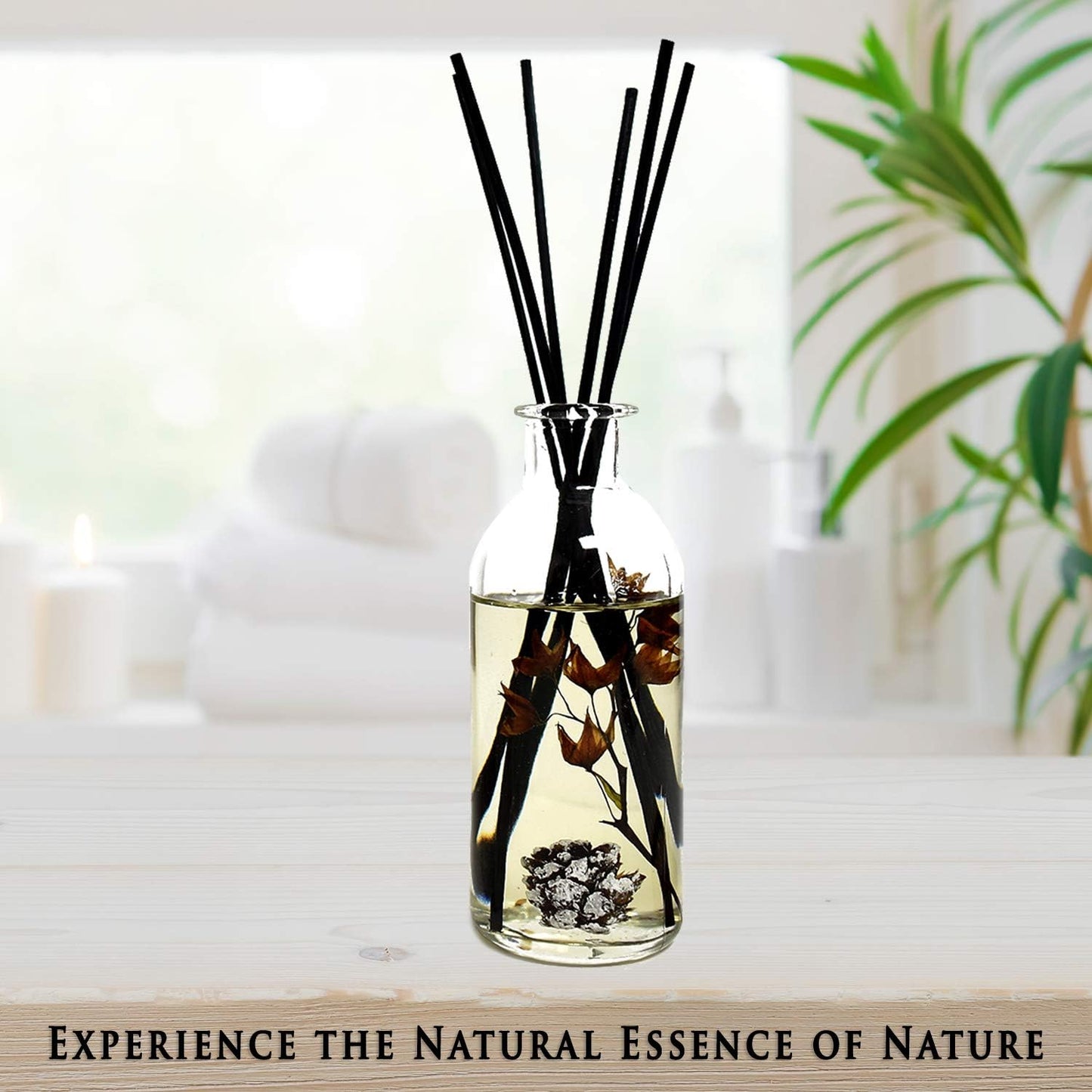 Urban Naturals Smoked Vanilla Reed Diffuser Set with Vanilla Bean, Sandalwood & Leather | Made in the USA - Colors A