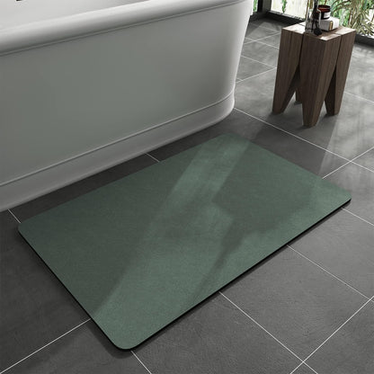 MontVoo -Bath Mat-Rubber Backing Non SlipThin Bathroom Rugs Fit Under Door- Quick Dry Absorbent Faux Suede Surface Grey Bathroom Floor Mats-Shower Rug for in Front of Bathtub Shower Gray 16x24