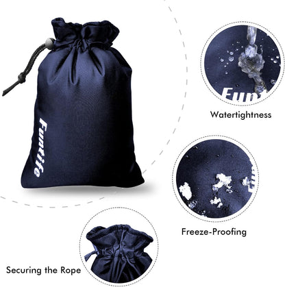 Outdoor Faucet Cover Socks for Winter Freeze Protection, Insulated Hose Spigot Covers for Outside Cold Weather Extra Large XL 2 PcsBLACK