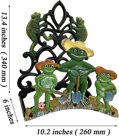 Garden Hose Holder Cast Iron Heavy Duty Water Hose Hanger, Outside Wall Mount, Solid Metal Decorative Rack/Organizer/Stand, Easy to Install, Hold Up to 50/75/100 ft (Hose holder - 2 Birds)