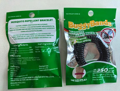 BuggyBands 48 Pack Mosquito Repellent Bracelets for Adults & Kids, Individually Wrapped, DEET Free Natural and Waterproof Bands