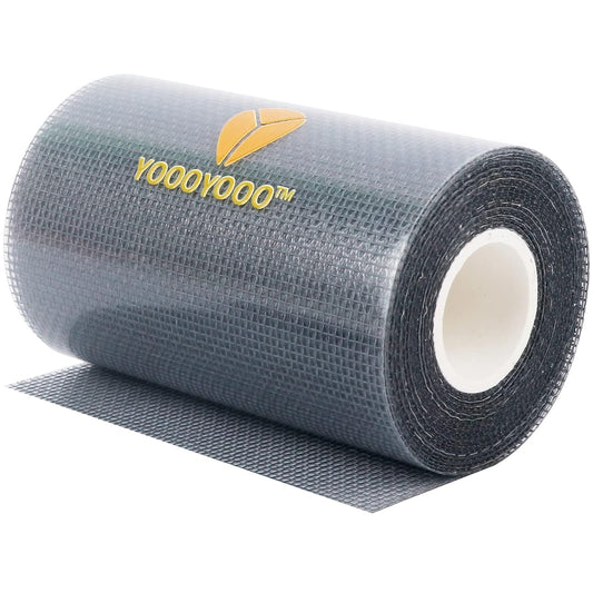 Window Screen Repair Kit, Gray XL(15FT), 3-Layer Strong Adhesive & Waterproof Tape Fiberglass Covering mesh, Repair for Window Screen and Screen Door tears Holes (4inch*15Feet Grey)