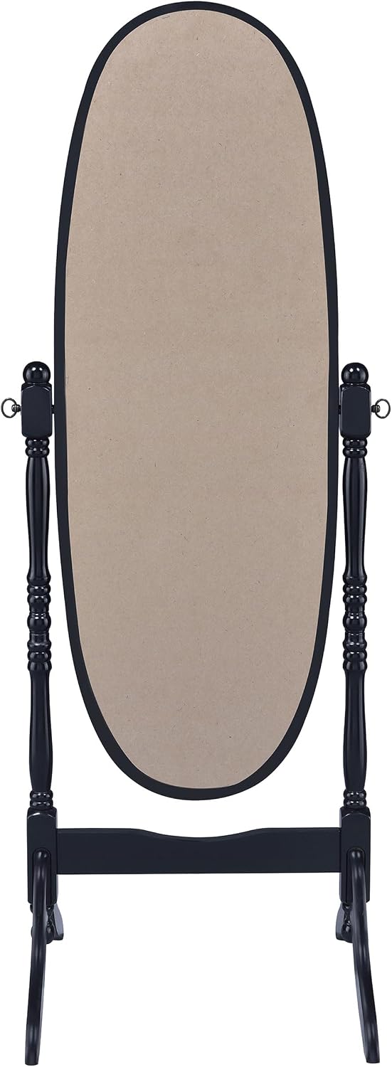 Coaster Home Furnishings - Foyet - Wood - Cheval Standing Mirror with Swivel Base, Adjustable Viewing Angles and Turned Posts - Bedroom, Entryway & Dressing Area - Merlot - 3101