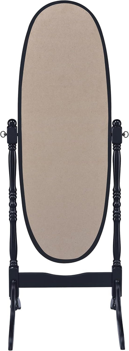 Coaster Home Furnishings - Foyet - Wood - Cheval Standing Mirror with Swivel Base, Adjustable Viewing Angles and Turned Posts - Bedroom, Entryway & Dressing Area - Merlot - 3101