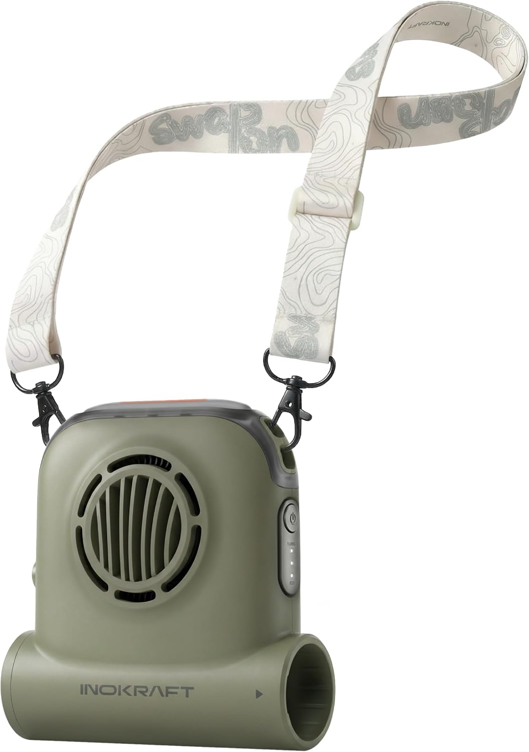 InoKraft Portable Fan Rechargeable for Hiking & Camping, Clip-On Waist Fan with Swappable 4Ah Rechargeable Battery, 49 ft/s Turbo Airflow, Up to 13H+ Runtime