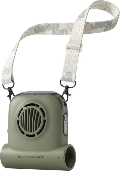 InoKraft Portable Fan Rechargeable for Hiking & Camping, Clip-On Waist Fan with Swappable 4Ah Rechargeable Battery, 49 ft/s Turbo Airflow, Up to 13H+ Runtime