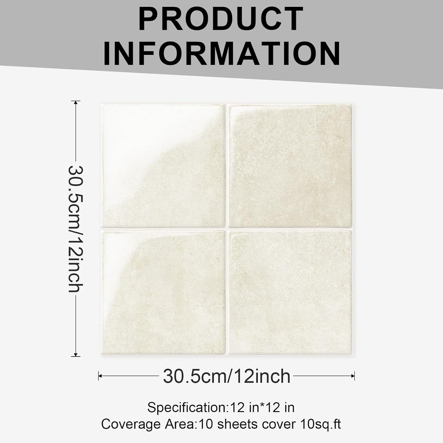 10 Sheets Thicker Design Peel and Stick Backsplash, 3D Self Adhesive Peel and Stick Wall Tile Backsplash for Kitchen, Bathroom, 12"x12", Light Green