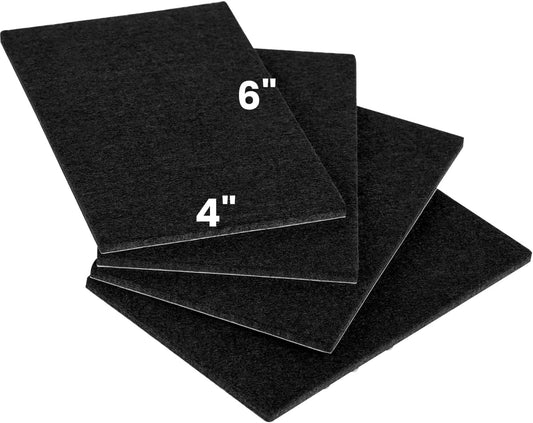 Square Felt Pads for Chair Legs, Square Felt Furniture Pads 1 inch 48 Pieces Pack Brown, Furniture Pads for Hardwood Floor 5mm Thick