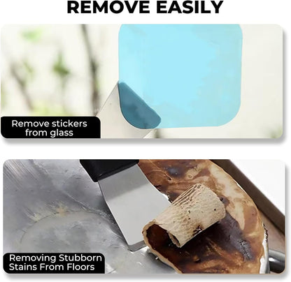 Glass Stove Curved Edge Scraper Flexible Black Straight Tool for Grease and Residue Removal