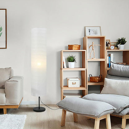 Fockety Rice Paper Floor Lamp Shade, 94cm 37 Inch Paper Floor Lampshade Light Accessories Paper Lamps Classic Modern Paper Floor Light Bulb Cage Guard for Bedroom Living Room, FOCKETYZVQNA5HWIP