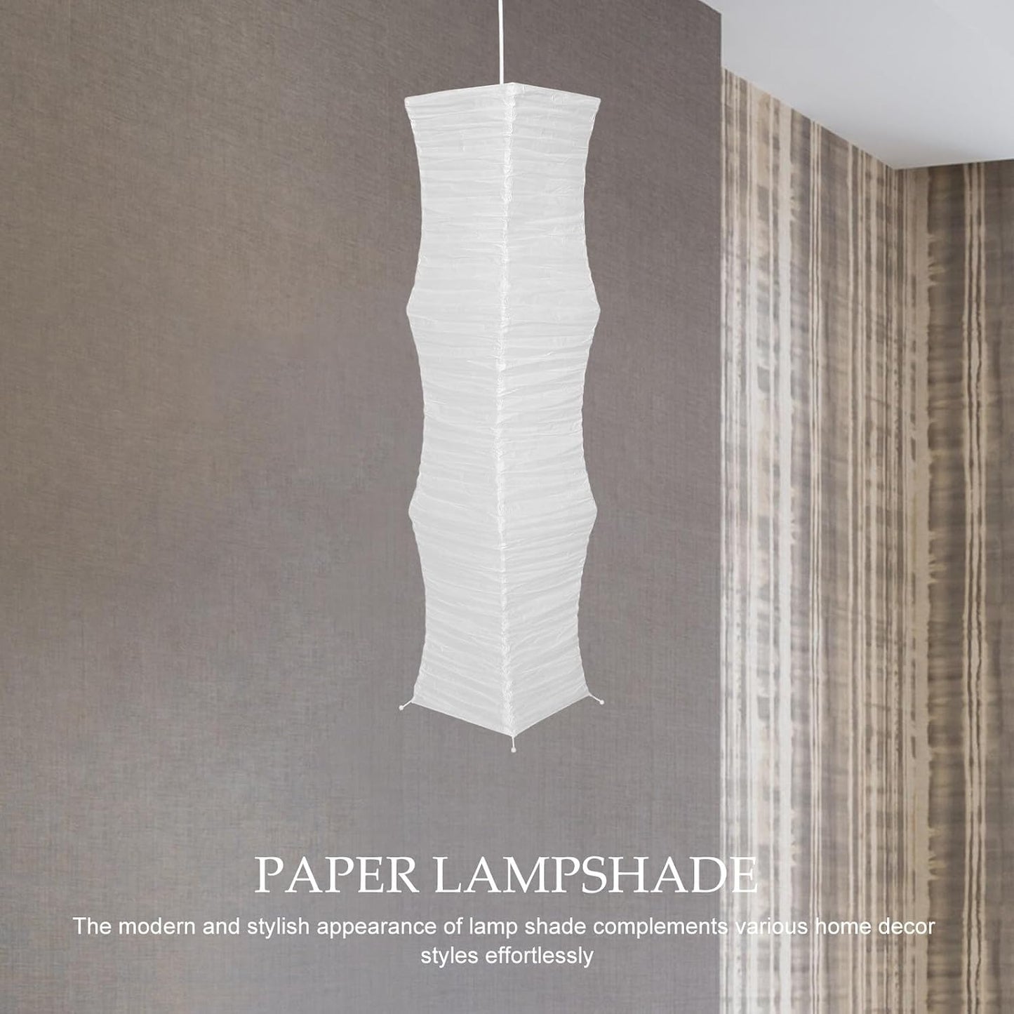 VICASKY Japanese Paper Floor Lamp Shade Replacement, Foldable Standing Lampshade Cover Paper Floor Light Cover Accessories for Living Room Office Home Hotel Bedside