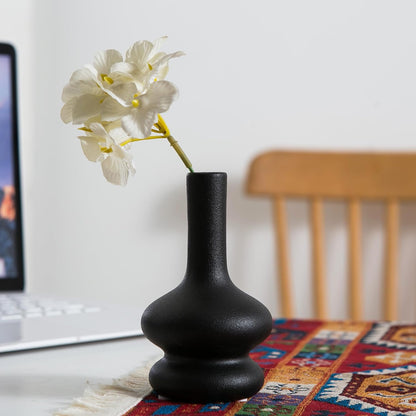 Small White Ceramic Vases Set of 5, Mini Decorative Boho Vases for Flower, Wedding & Home Decor