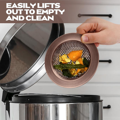 Retisee 2 Pcs Sink Strainer Stainless Steel Kitchen Sink Drain Strainer Basket Cover Mesh Hair Food Catcher, Large Wide Rim of 4.4 Diameter(Brushed Silver)