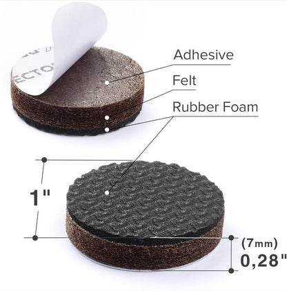 X-PROTECTOR Non Slip Furniture Pads – 12 Premium Furniture Grippers 3"! Best SelfAdhesive Rubber Feet Furniture Feet – Ideal Non Skid Furniture Pad Floor Protectors – Keep Furniture in Place!