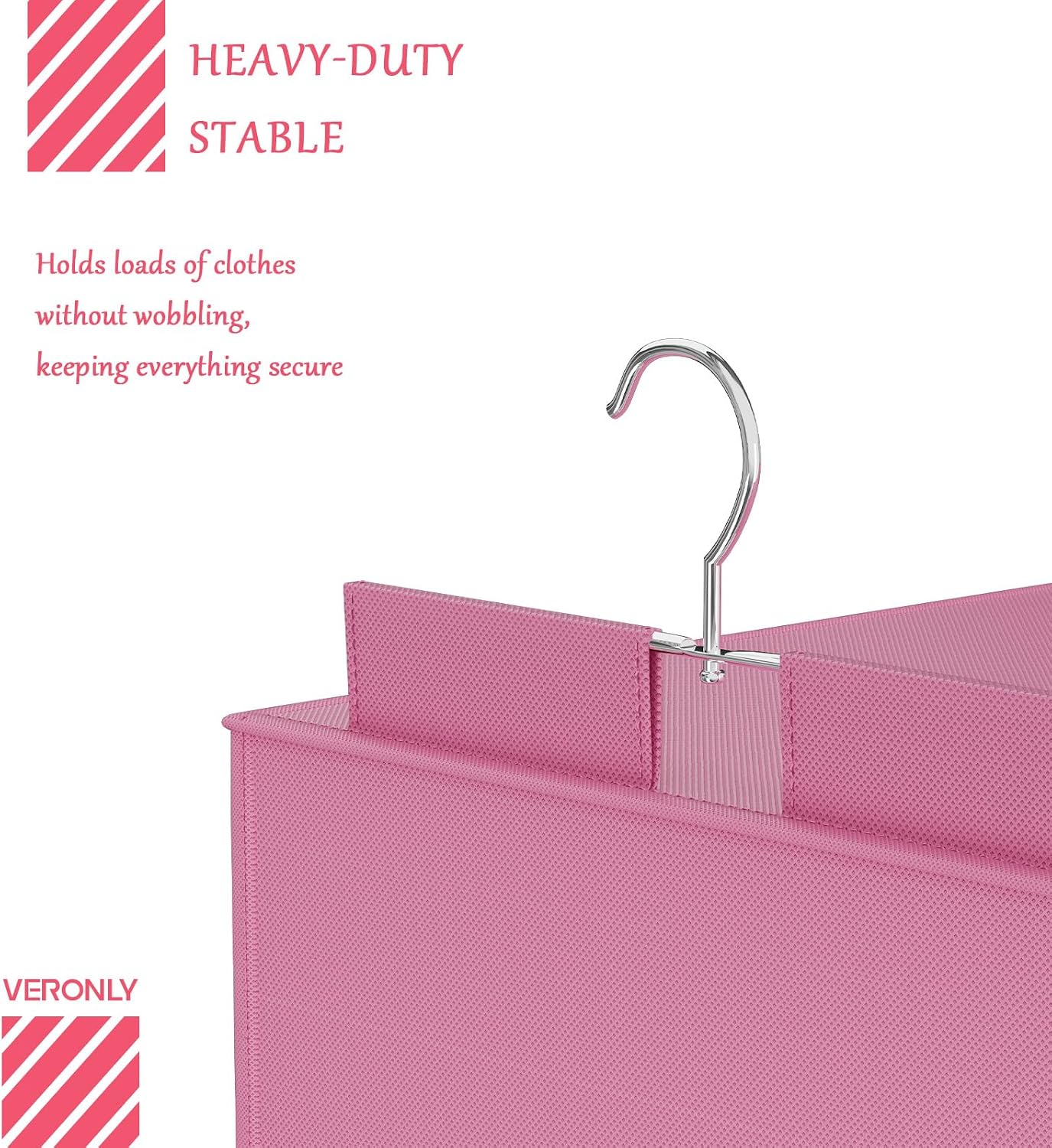 Weekly Hanging Closet Organizer for Kids, 6-Shelf Clothes Storage with Labeled Days of The Week Monday Through Friday, Weekday and Weekend, Days of The Week Clothes Organizer