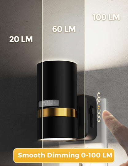 L LOHAS LED Motion Sensor Night Light Plug in, Night Lights Plug into Wall with Adjustable Brightness, 1600K Amber Light, 1W Energy-Saving Nightlight for Bathroom Bedroom Kitchen Hallway, 2 Pack
