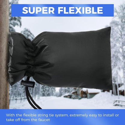 Outdoor Faucet Covers for Winter Freeze Protection, 2 Pack 6.7" x 9.5" Hose Bib Cover, Water Spigot Covers Winter Insulated, Pipe Wrap Insulation Cover Socks Outside Faucet Freeze Protector