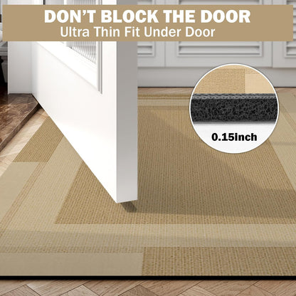 YDKGL Non Slip Bath Mat, Rubber Backing Ultra Thin Bathroom Rugs Fit Under Door Quick Dry Super Absorbent Washable Bath Rug Shower Mat for Bathroom Floor Bathtub Shower Sink, Easy Care Blue 16"x 24"