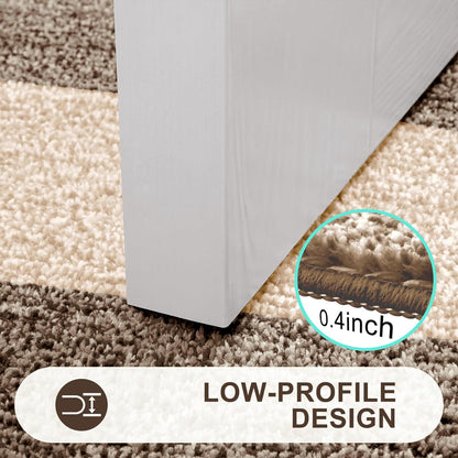 Kitinjoy Indoor Outdoor Door Mat, 32x20 Non-Slip Absorbent Dirt Trapper, Low-Profile Washable Inside Entrance Front Floor Mat, Sturdy Soft Entry Doormats for Entryway, Grey