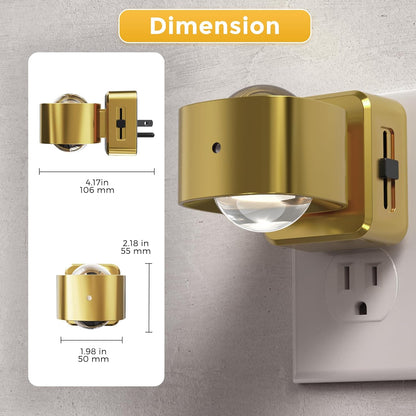 L LOHAS LED Night Light Projector, Night Lights Plug into Wall, Dusk to Dawn Sensor, 180°Rotating Nightlight for Kids, 0-150LM Dimmable Soft White Ambient Lighting for Bathroom, Decor, Gifts, 2 Pack