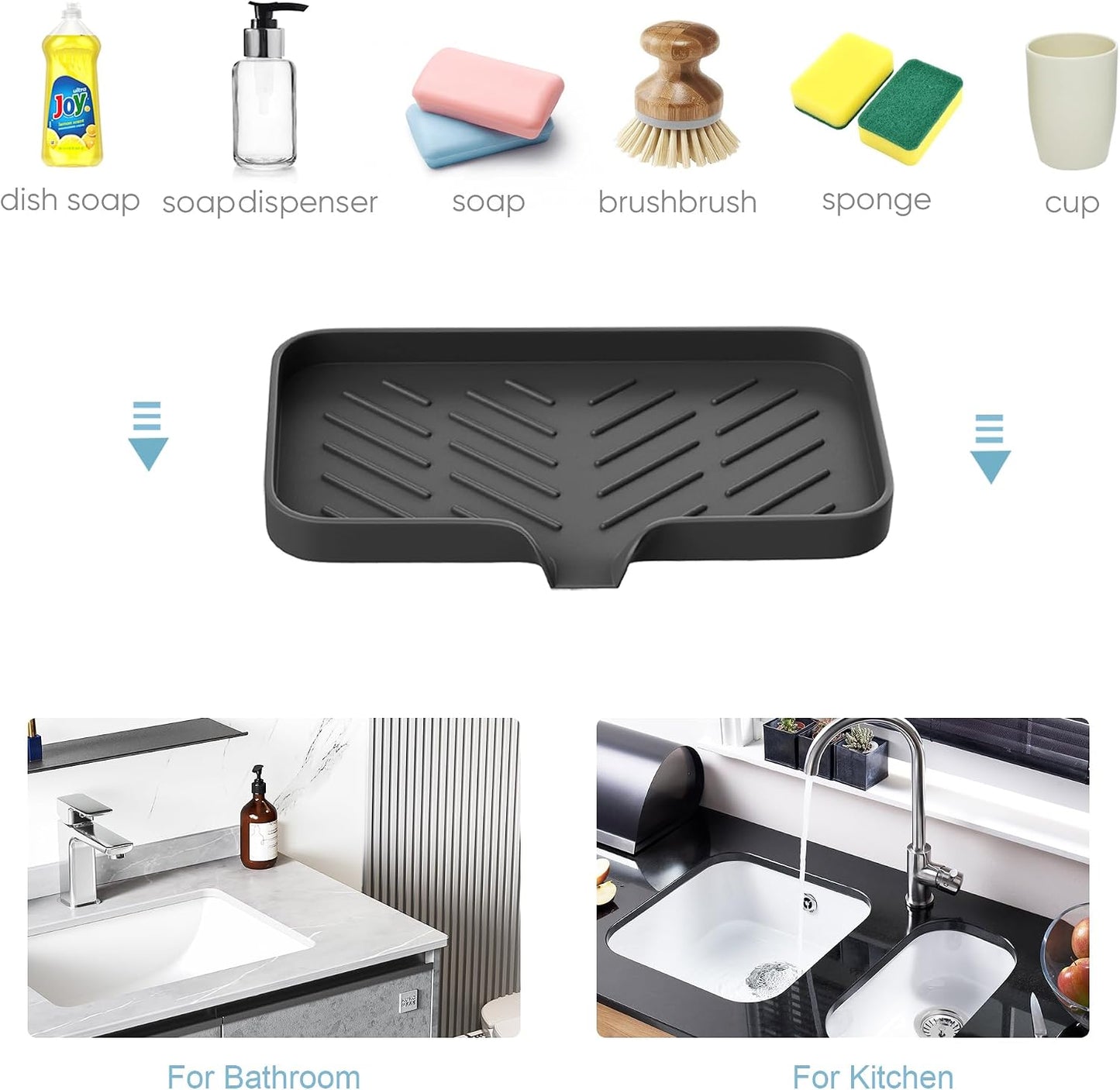 Great Silicone Soap Dish - 4 Pcs Thickened Self-Draining Soap Tray for Shower & Bathtub-Great High-Purity Silicone Soap Dish