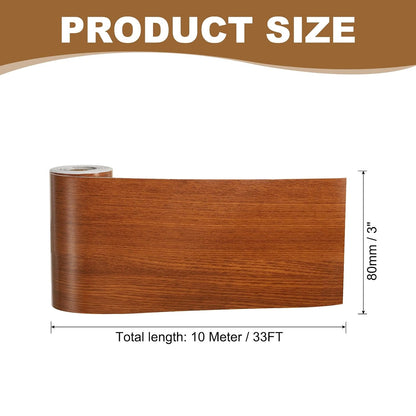 PATIKIL Self Adhesive Wood Grain Repair Tape 33'x 3", Multi-Use Realistic Wood Grain Repair Patch for Furniture Floor Door Table Chair Windows Handicraft DIY, Yellow Teak