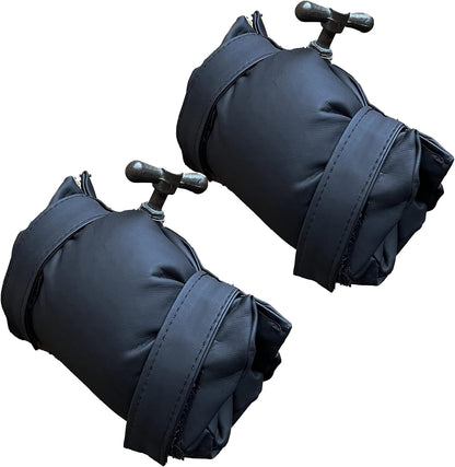 2Pcs Outdoor Faucet Covers for Winter Freeze Protection-Black PU Material | 10.2" H x 7.1" W,Outside Garden Faucet Socks for Winter Waterproof Freeze Miser,Reusable Hose Bibs Insulated Spigot Cover