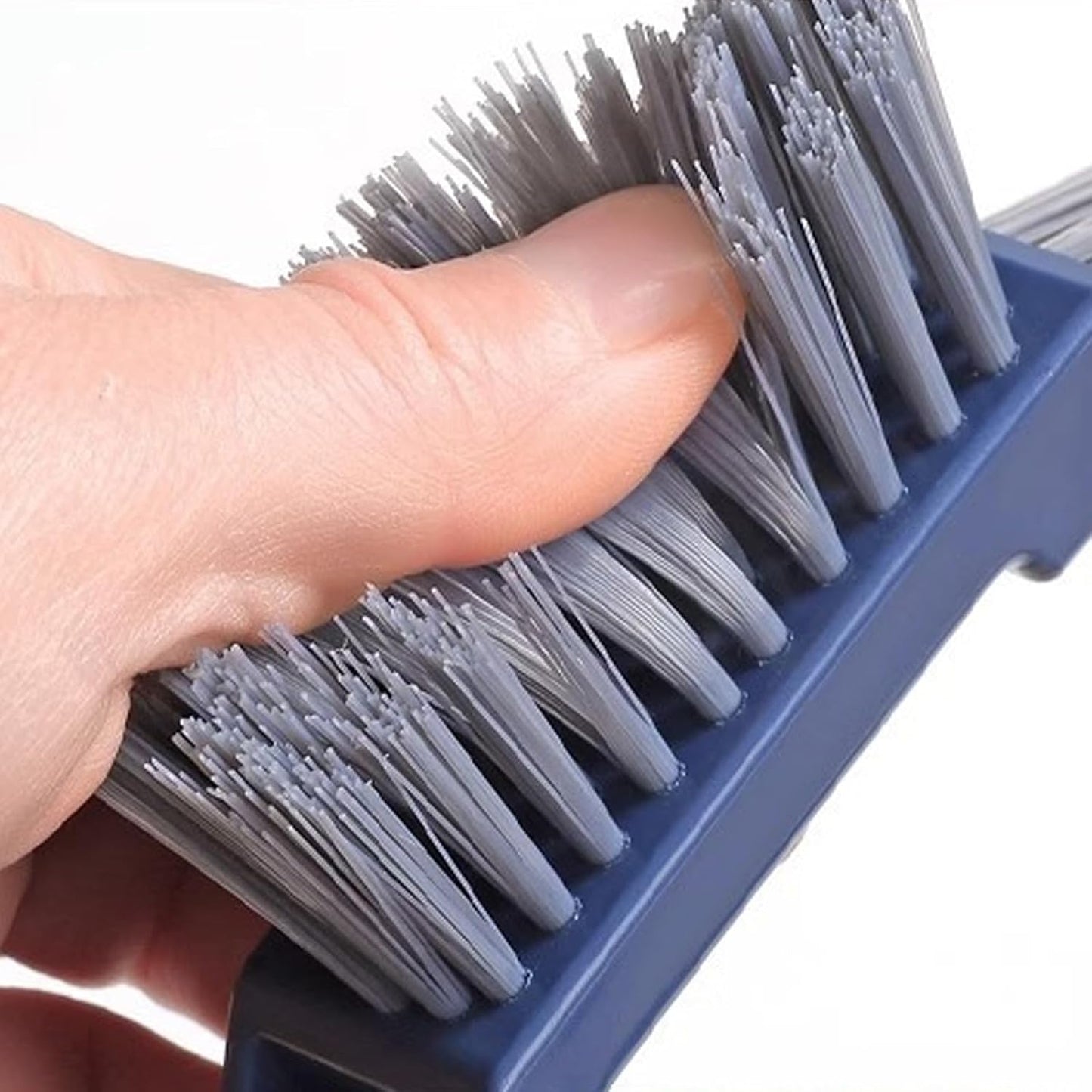 Multi-Purpose Bathroom Crevice Cleaning Brush with Ergonomic Handle for Narrow Gap Tile Edge and Window Track Scrubbing