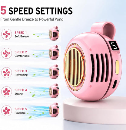 Portable Rechargeable Fan, Mini Rotating 360° Stylish Fan, Clip-On Bladeless Fan, Suitable For Home Use And Travel, As Well As A Daily Gift